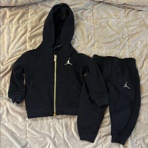 Jordan Kids Black Hoodie and Jogger Set
